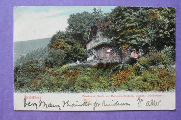 Ansichtskarte AK Heidelberg 1908 Pension Gasthaus zur Hohenstaufenburg Molkenkur